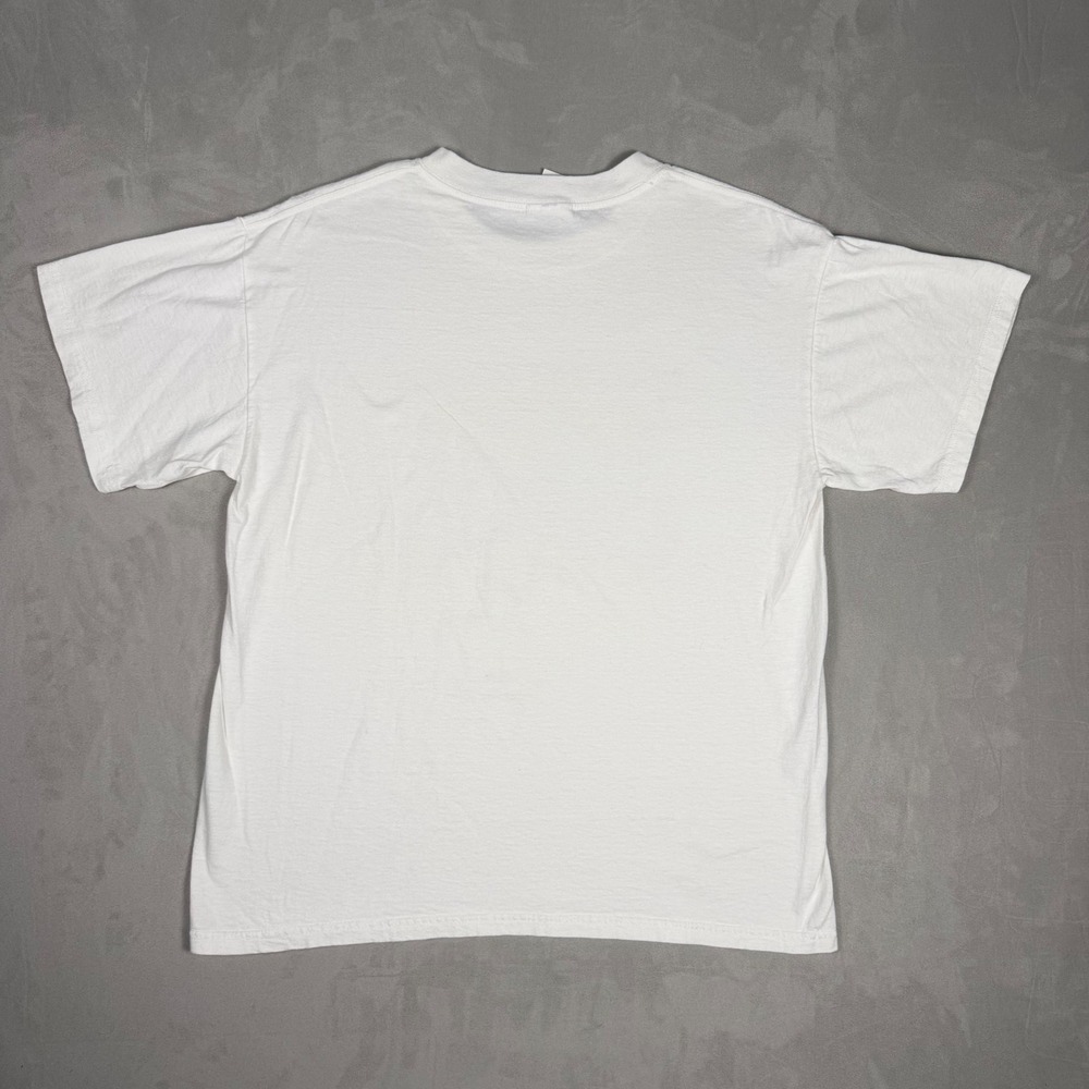 Y2K Mens Gildan Waikiki Beach Hawaii Dolphin Graphic T-Shirt White Large - Picture 4 of 6